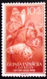 Selo postal da Guiné Espanhola de 1958 African Monarch