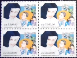Quadra de selos postais do Brasil de 1993 Irmã Dulce