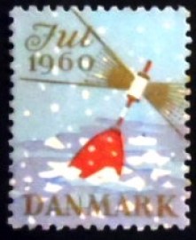 Selo postal da Dinamarca de 1960 Natal 5