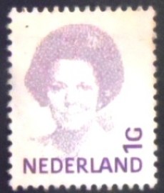 Selo postal da Holanda de 1992 Queen Beatrix Type Inversion