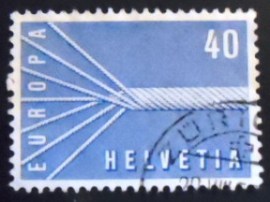 Selo postal da Suiça de 1957 Cable with seven veins