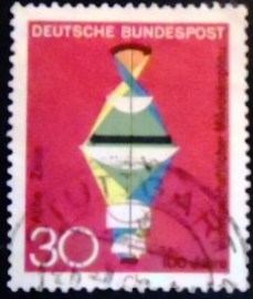 Selo postal da Alemanha de 1968 Technics and science
