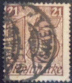 Selo postal da Alemanha Reich de 1920 Official Stamp with figures 21