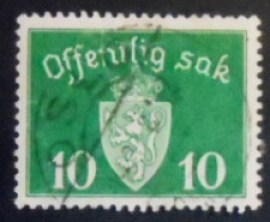 Selo postal da Noruega de 1941 ffentlig Sak 10