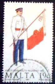 Selo postal de Malta de 1991 Kings Own Malta Regiment