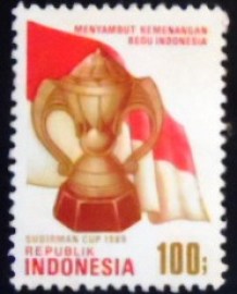 Selo postal da Indonésia de 1989 Sudirman Cup