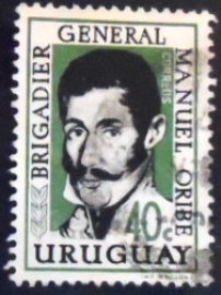 Selo postal do Uruguai de 1961 104th Death anniv.of Manuel Oribe 40