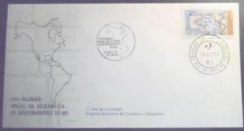 Envelope FDC Oficial de 1980 Assembléia do BID
