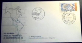 Envelope FDC Oficial de 1980 Assembléia do BID