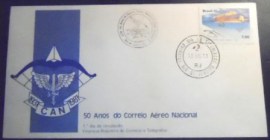 Envelope de 1º Dia de Circulação de 1981 50 Anos do Correio Aéreo Nacional CAN