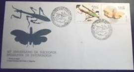 Envelope de 1º Dia de Circulação de 1987 Soc. Bras. Entomologia