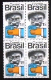 Quadra de selos postais do Brasil de 1972 FUNRURAL