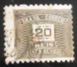 Selo postal Taxa Devida emitido pelo Brasil em 1919 - X 42