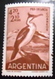 Selo postal da Argentina de 1961 Imperial Shag