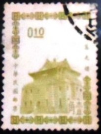 Selo postal da China de Taiwan de 1964 Chu Kwang Tower Quemoy 010