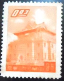 Selo postal da China de Taiwan de 1959 Building Chu Kwang Tower 3