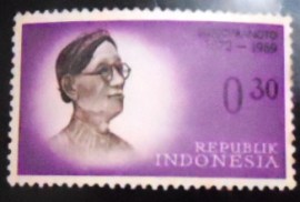 Selo postal da Indonésia de 1961 Surjapranoto