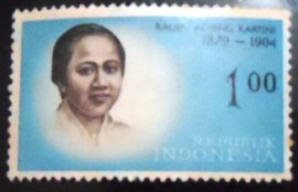 Selo postal da Indonésia de 1961 Raden Adjeng Kartini