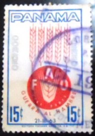 Selo postal do Panamá de 1963 F.A.O. Emblem