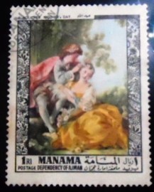 Selo postal do Manamá de 1968 Spring by F. Boucher