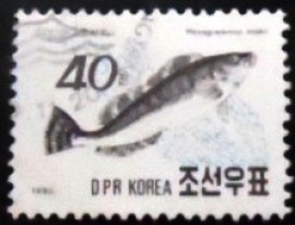 Selo postal da Coréia do Norte de 1990 Greenling