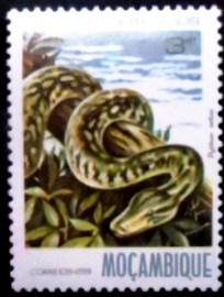 Selo postal de Moçambique de 1981 African Rock Phyton