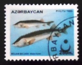 Selo postal do Azerbaijão de 1995 Beluga