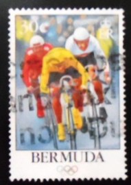 Selo postal das Bermudas de 1996 Cycling