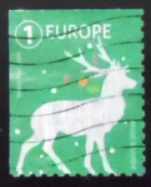 Selo postal da Bélgica de 2020 Reindeer in Snow