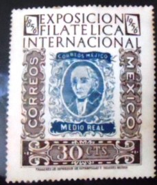 Selo postal do México de 1956 Stamp Michel Number 1