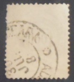 Selo postal do Brasil Império de 1985 Cifra 100