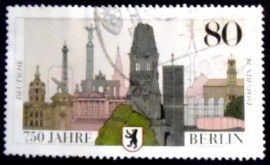 Selo postal da Alemanha Berlim de 1987 Sights of Berlin