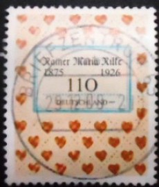Selo postal da Alemanha de 2000 Rainer Maria Rilke