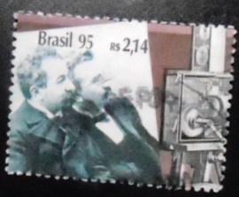 Selo postal do Brasil de 1995 Irmãos Lumière