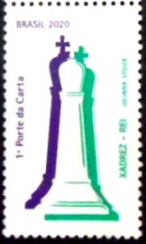 Selo postal do Brasil de 2020 Rei branco