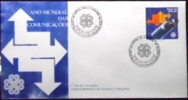Envelope FDC Oficial de 1983 Ano Mundial das Comunicações