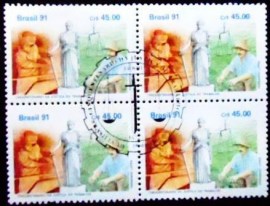 Quadra de selos postais do Brasil de 1991 Justiça do Trabalho MCC