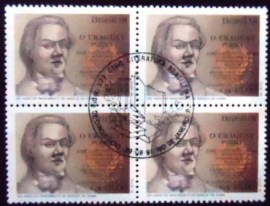 Quadra de selos postais do Brasil de 1991 Basílio da Gama