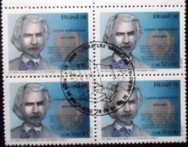 Quadra de selos postais de 1991 Fagundes Varella