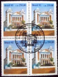 Quadra de selos postais Brasil de 1992 1ª Igreja Batista de Niterói