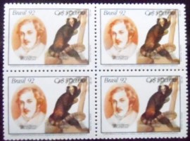 Quadra de selos postais do Brasil de 1992 Johann Moritz Rugendas