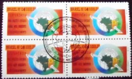 Quadra de selos postais do Brasil de 1992 Eco Rio 92