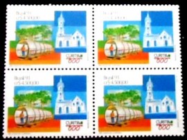 Quadra de selos postais do Brasil de 1993 Curitiba