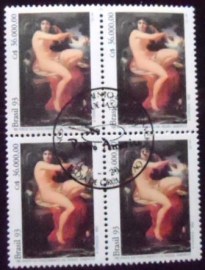 Quadra de selos postais do Brasil de 1993 A Carioca