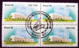 Quadra de selos postais do Brasil de 1993 Escola de Engenharia - UFRJ