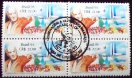 Quadra de selos postais do Brasil de 1993 Ulysses Guimarâes
