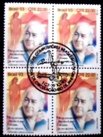 Quadra de selos do Brasil de 1993 Vinícius de Moraes