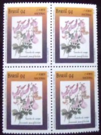 Quadra de selos postais do Brasil de 1994 Caroba do Campo
