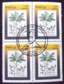 Quadra de selos postais do Brasil de 1994 Açai-do-Pará