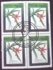 Quadra de selos postais do Brasil de 1994 Barbacenia to-mentosa